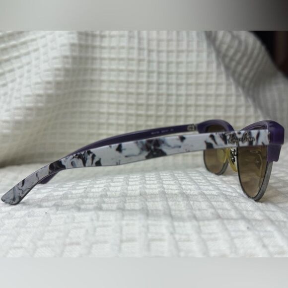 VINTAGE Ray-Ban Gradient  Midnight Purple & White ClubMaster Cat-Eye Sunglasses main image 10